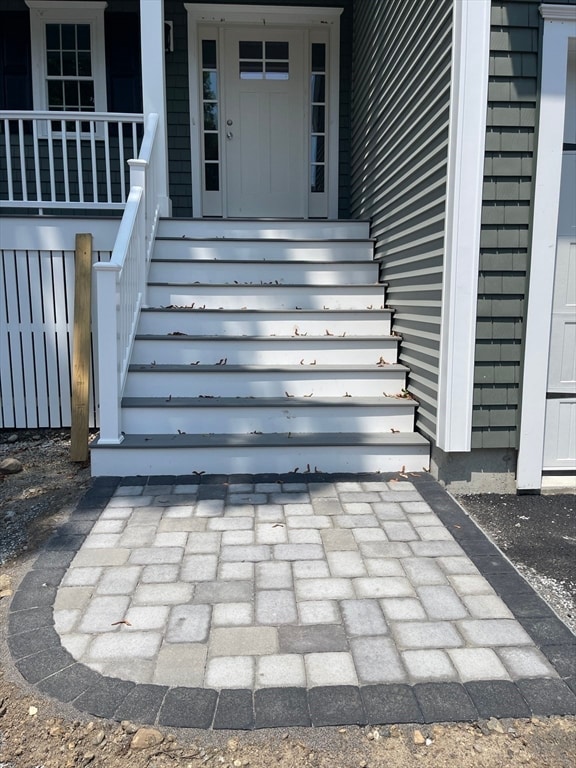 entrance to property with a porch