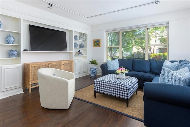 145 Pinckney Unit 102, Boston, MA 02114 - living room with wood finished floors and built in features