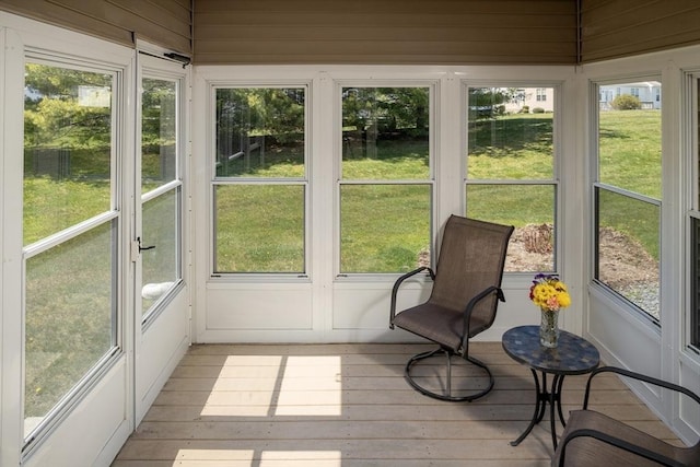 sunroom / solarium with plenty of natural light