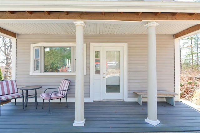 view of wooden deck