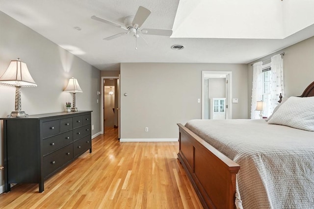 105 Old Barn Path, Marshfield, MA 02050 - bedroom with light wood finished floors, baseboards, and a ceiling fan