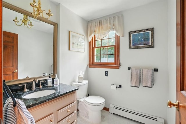 105 Old Barn Path, Marshfield, MA 02050 - bathroom with baseboard heating, vanity, and toilet