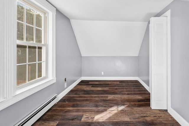 628 Rindge Rd, Fitchburg, MA 01420 - bonus room with baseboard heating, lofted ceiling, wood finished floors, and baseboards