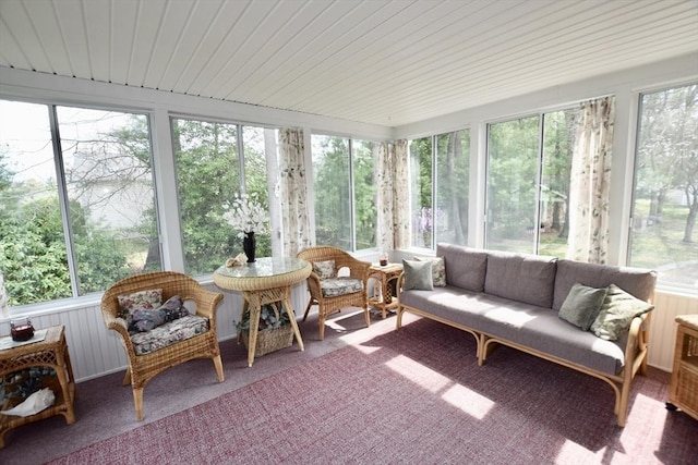 sunroom / solarium with an outdoor living space