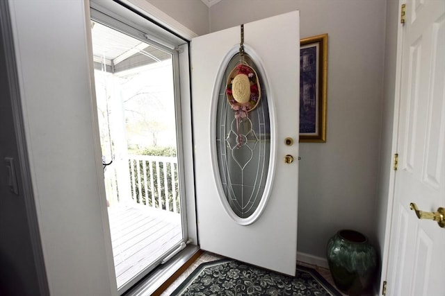 view of foyer entrance
