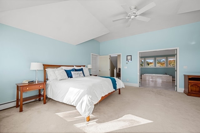 bedroom with carpet flooring and ceiling fan