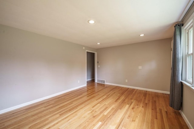 226 Dutchess St, Springfield, MA 01129 - empty room with baseboards, light wood-style flooring, and recessed lighting