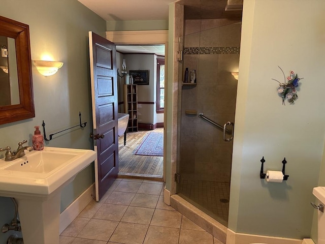 6 Weaver Farm Rd, Rutland, MA 01543 - full bathroom with a shower stall and tile patterned flooring