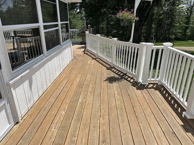 6 Weaver Farm Rd, Rutland, MA 01543 - wooden deck with view of scattered trees