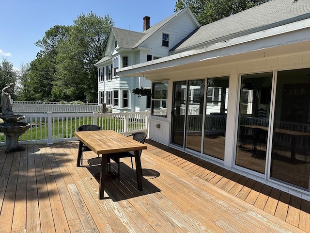 6 Weaver Farm Rd, Rutland, MA 01543 - wooden terrace with outdoor dining space