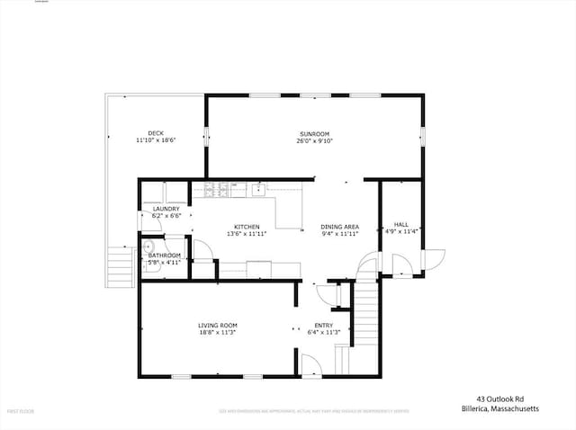 43 Outlook Rd, Billerica, MA 01862 - view of room layout