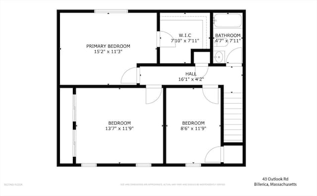 43 Outlook Rd, Billerica, MA 01862 - view of floor plan / room layout
