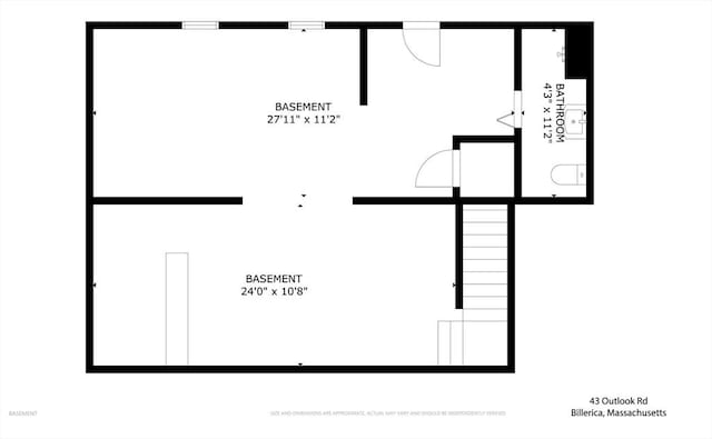 43 Outlook Rd, Billerica, MA 01862 - view of home floor plan