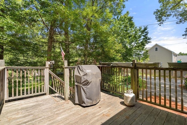 43 Outlook Rd, Billerica, MA 01862 - wooden terrace with grilling area