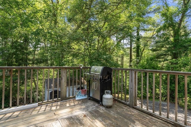43 Outlook Rd, Billerica, MA 01862 - wooden terrace with area for grilling