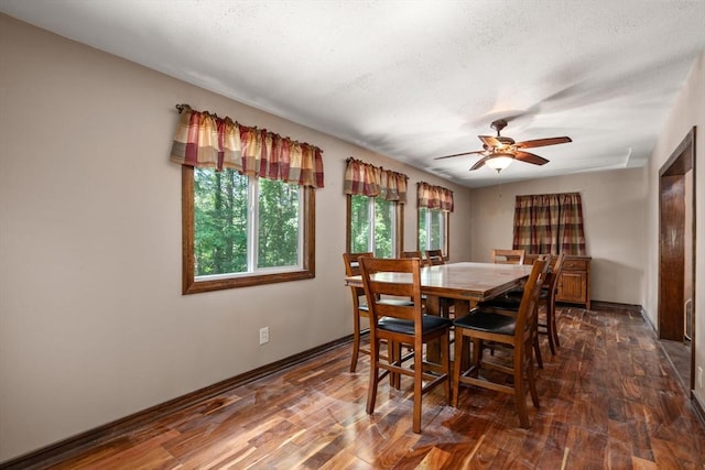 43 Outlook Rd, Billerica, MA 01862 - dining space with dark wood-style flooring and ceiling fan
