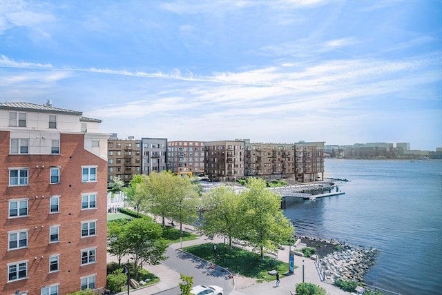 99 Sumner Unit 514, Boston, MA 02128 - drone / aerial view of a nearby body of water and apartment complex / building
