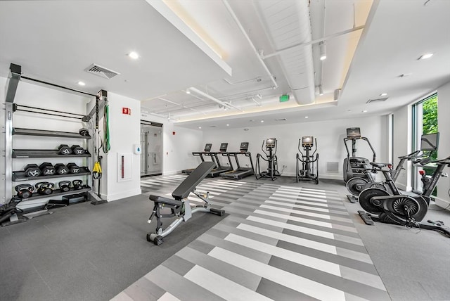 99 Sumner Unit 514, Boston, MA 02128 - workout area with baseboards and recessed lighting