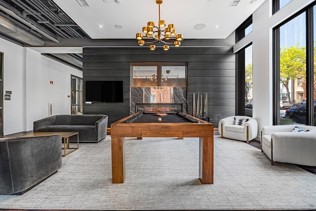 99 Sumner Unit 514, Boston, MA 02128 - game room with billiards table and a chandelier