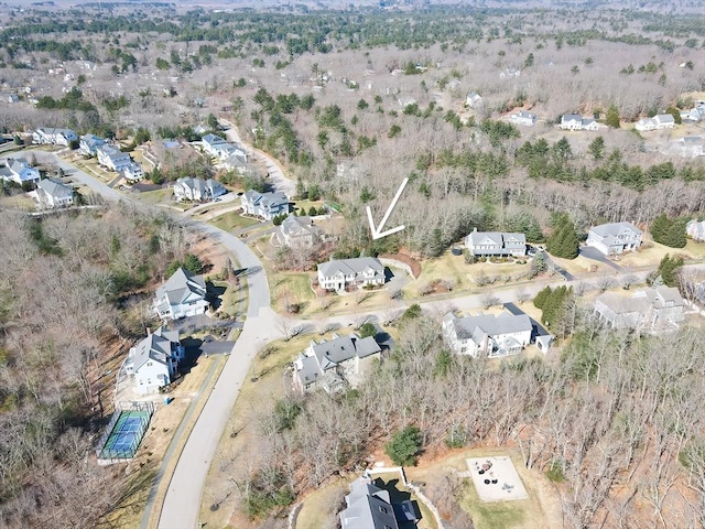 birds eye view of property featuring a residential view
