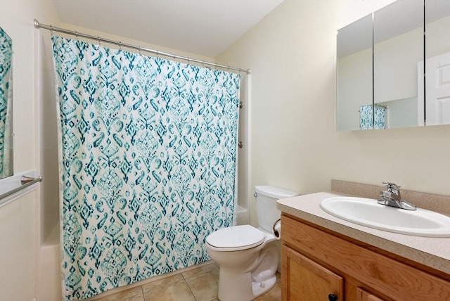 22 Pomeroy Meadow Rd Unit 4, Southampton, MA 01073 - full bath with vanity, shower / bath combo, and tile patterned flooring