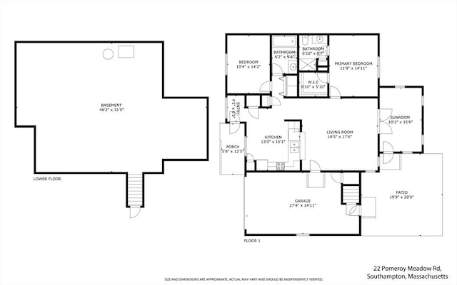 22 Pomeroy Meadow Rd Unit 4, Southampton, MA 01073 - view of room layout