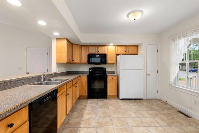 22 Pomeroy Meadow Rd Unit 4, Southampton, MA 01073 - kitchen featuring black appliances, light tile patterned floors, and recessed lighting