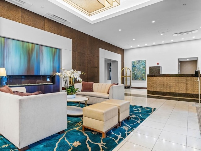 500 Atlantic Ave Unit 16R, Boston, MA 02210 - common area featuring recessed lighting and a towering ceiling