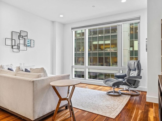 500 Atlantic Ave Unit 16R, Boston, MA 02210 - living room featuring wood finished floors and recessed lighting