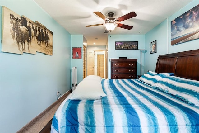 96 Old Colony Ave Unit 153, Taunton, MA 02718 - bedroom featuring carpet floors, ceiling fan, and a closet