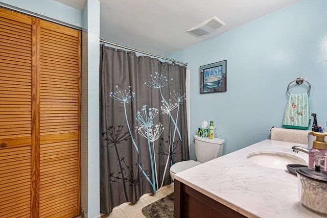 96 Old Colony Ave Unit 153, Taunton, MA 02718 - full bath featuring vanity, tile patterned flooring, a closet, and a shower with curtain