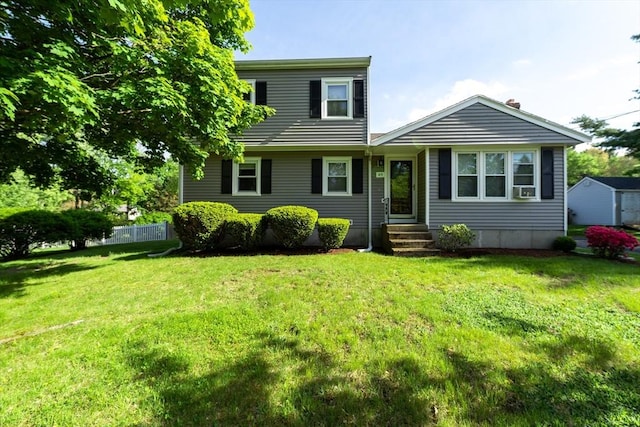 49 Hopkins Dr, Whitman, MA 02382 - view of front facade featuring a chimney