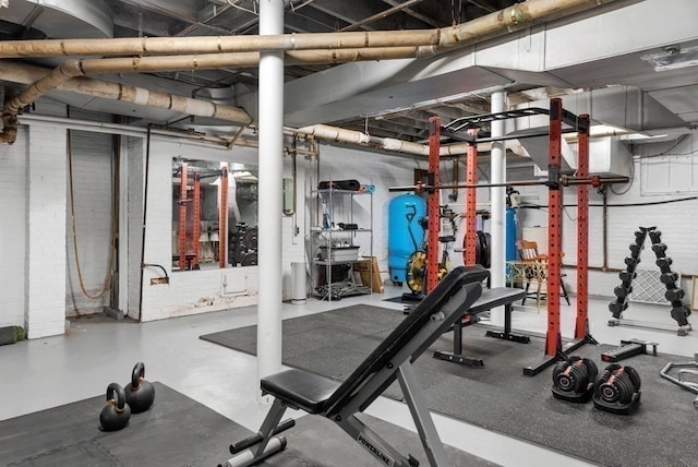 view of workout area