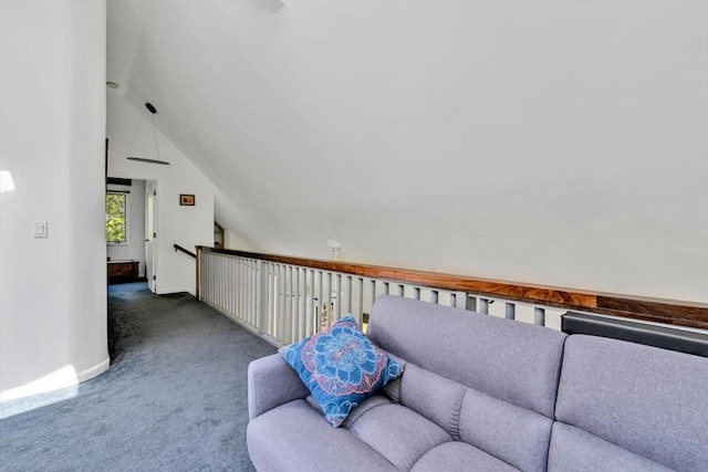 17 Claus, Barnstable, MA 02648 - hallway featuring carpet flooring, lofted ceiling, and baseboards