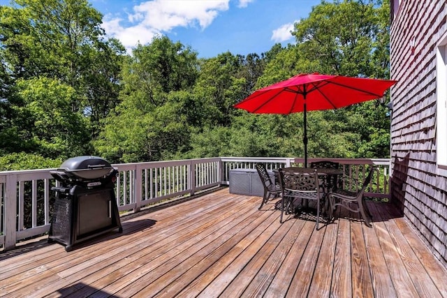 17 Claus, Barnstable, MA 02648 - deck with a grill, outdoor dining space, and central AC unit
