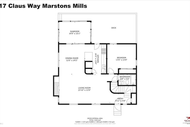 17 Claus, Barnstable, MA 02648 - room layout