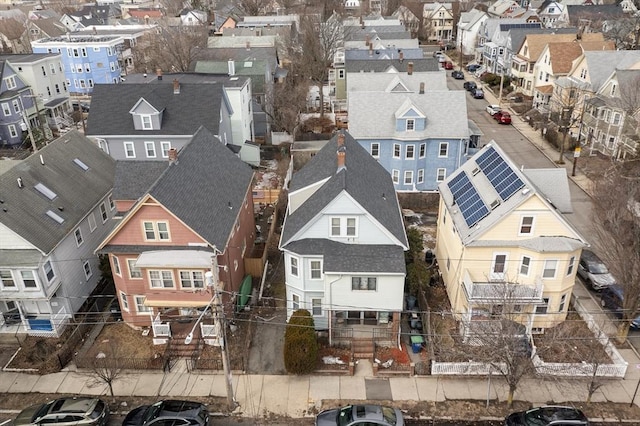 aerial view featuring a residential view