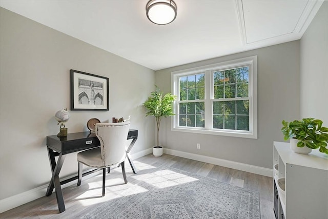 11 Rose Ave, Westport, MA 02790 - office featuring baseboards and light wood-style flooring