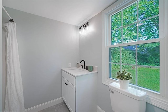 11 Rose Ave, Westport, MA 02790 - full bathroom featuring vanity, a shower with curtain, and tile patterned flooring