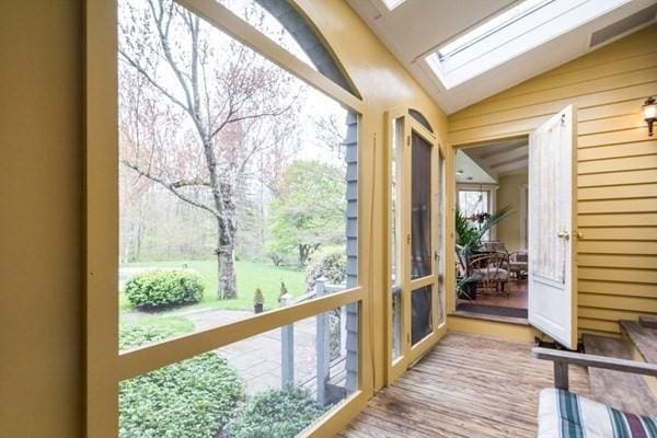 sunroom / solarium with a skylight