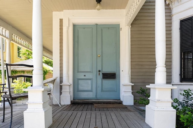 31 Boylston St, Boston, MA 02130 - view of exterior entry featuring a porch and french doors