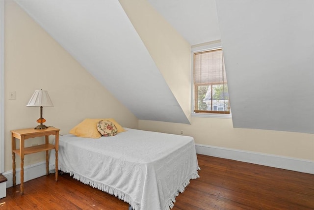 31 Boylston St, Boston, MA 02130 - bedroom featuring baseboards, hardwood / wood-style flooring, and lofted ceiling