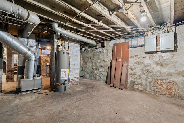 31 Boylston St, Boston, MA 02130 - unfinished basement with gas water heater and heating unit