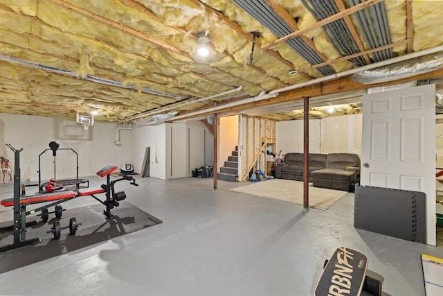 48 Finch Rd Unit 2, Raynham, MA 02767 - unfinished basement featuring stairway