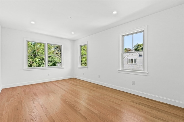 empty room featuring light hardwood / wood-style flooring