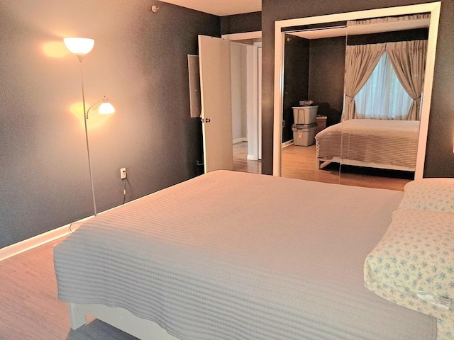 300 Candlewood Park Unit 32, Nashua, NH 03062 - bedroom with wood finished floors, a closet, and baseboards