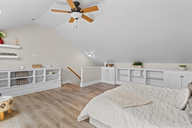 10 Sprucewood Ln Unit 10, Worcester, MA 01606 - bedroom featuring lofted ceiling, wood finished floors, and a ceiling fan