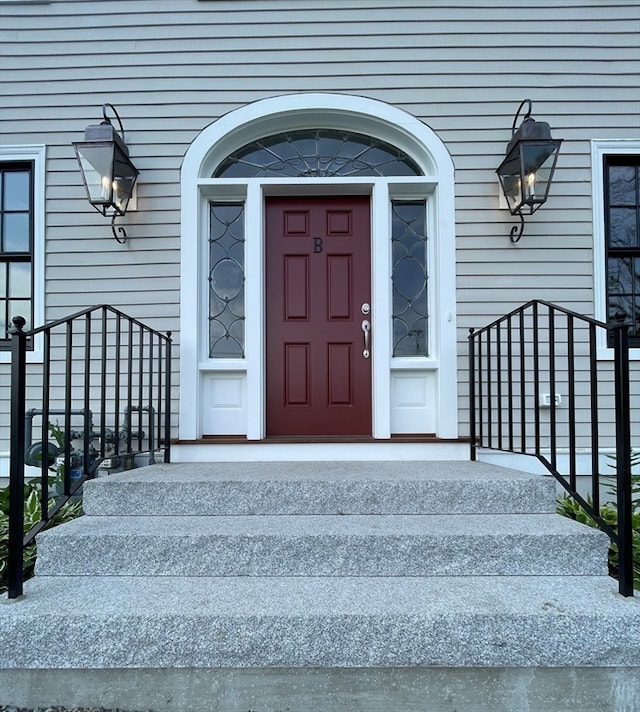 view of doorway to property