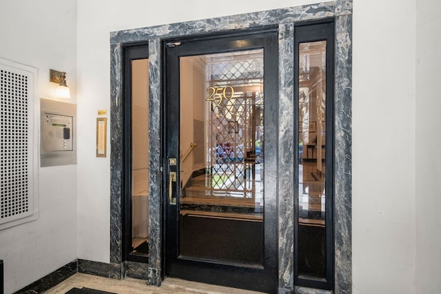 view of doorway to property