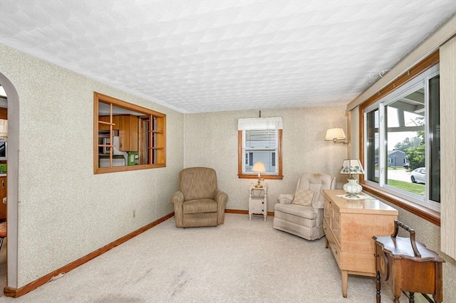 101 Harold Ave, Dracut, MA 01826 - living area featuring arched walkways and carpet